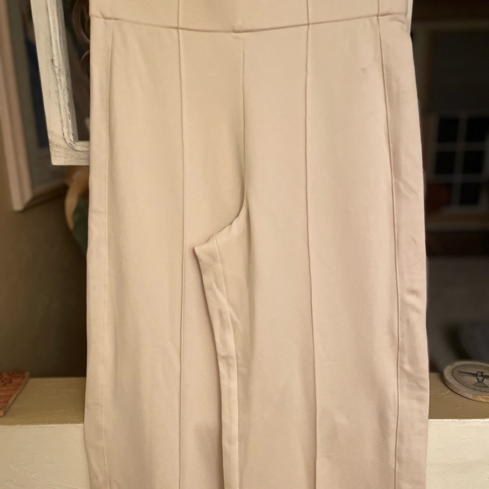 Jones NY Women's Cotton High-rise Wide Leg Cropped Pants - Cream BNWT